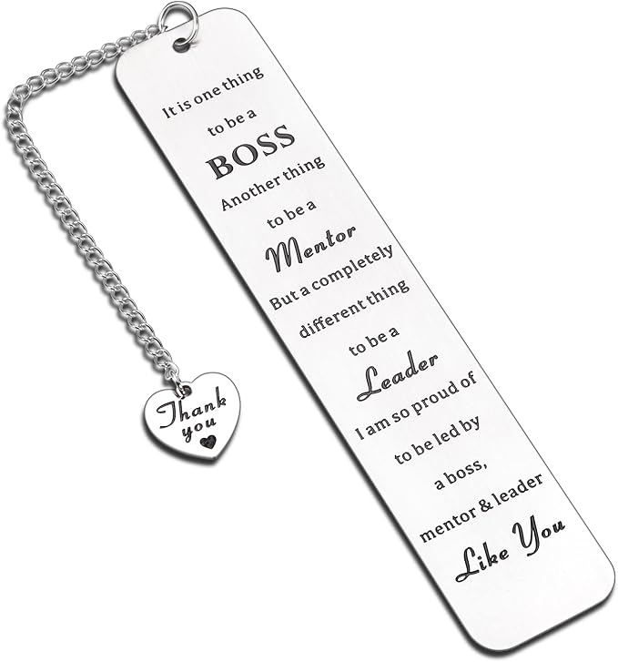 National Boss Day Gifts Boss Day Appreciation Gift for Women Men Bookmark for Leader Mentor Boss Manager Coworker Friend Colleagues Promotion Farewell Going Away Retirement Christmas Stocking Stuffers