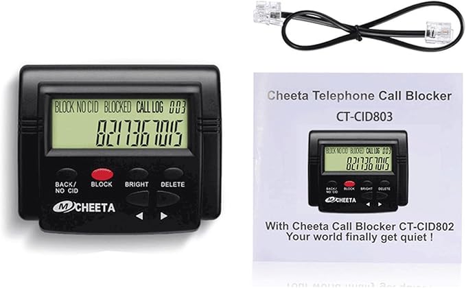 Bisofice Call Blocker for Landline Phones Telephone 2000 Caller ID Box Blocking One Touch Number Block Device Block Unwanted Robocalls and Nuisance Calls