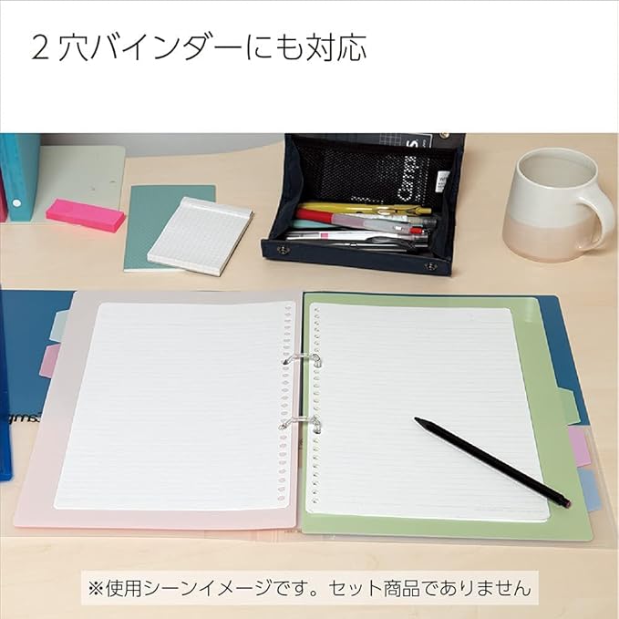 Kokuyo Campus Loose Leaf Paper for Binders, Sarasara Smooth Writing, A4, B 6mm Ruled, 30 Holes, 41 Lines, 100 Sheets, pH Neutral, Bleed Resistant, 75gsm, Japan Import (NO-816BE)