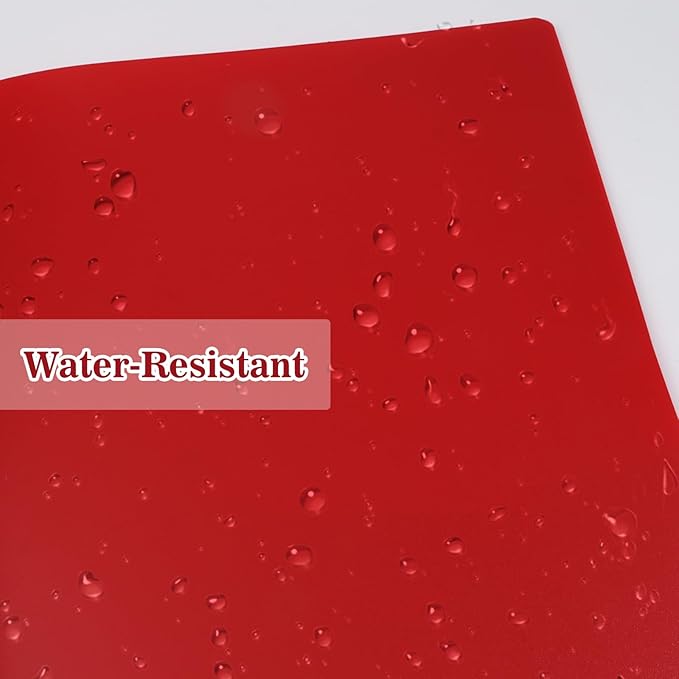 60-Pack Plastic Folders with Pockets and Prongs,2-Pocket Folders with 3 Fasteners, Poly Folders Holds 8-1/2" x 11" Paper for School/Office/Home, Red