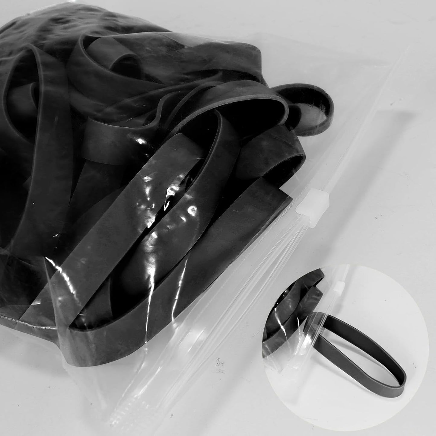 Size #82 Tactical Rubber Bands - Pack of 60 Heavy-Duty, Extra Thick and Wide UV, Heat, and Cold-Resistant Industrial-Grade Elastic Bands for Camping, Cycling, and Fishing (black)