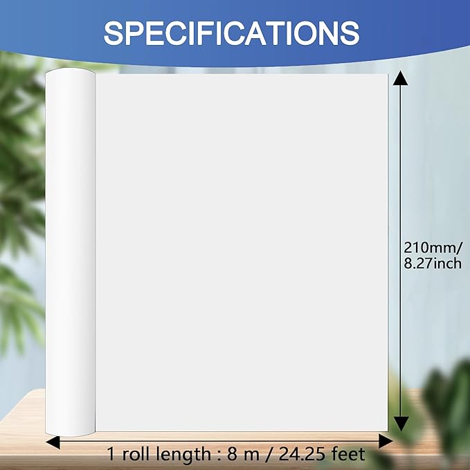 Potanro Thermal Printer Paper Printing Paper Quick-dry A4 Printing Paper Quick-dry Thermal Paper 8.3''x23'' thermal printer paper Multipurpose Thermal Paper for Thermal Printer (3 Rolls)