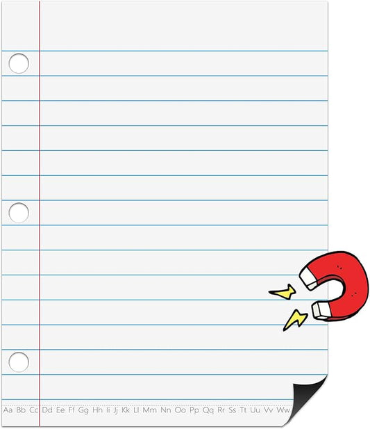 Dry Erase Giant Sized Magnetic Notebook Paper, Handwriting Lined Paper for Classroom Whiteboard Accessories, Dry Erase Notebook Teaching Aids, Homeschool Teaching Supplies 17" x 22"