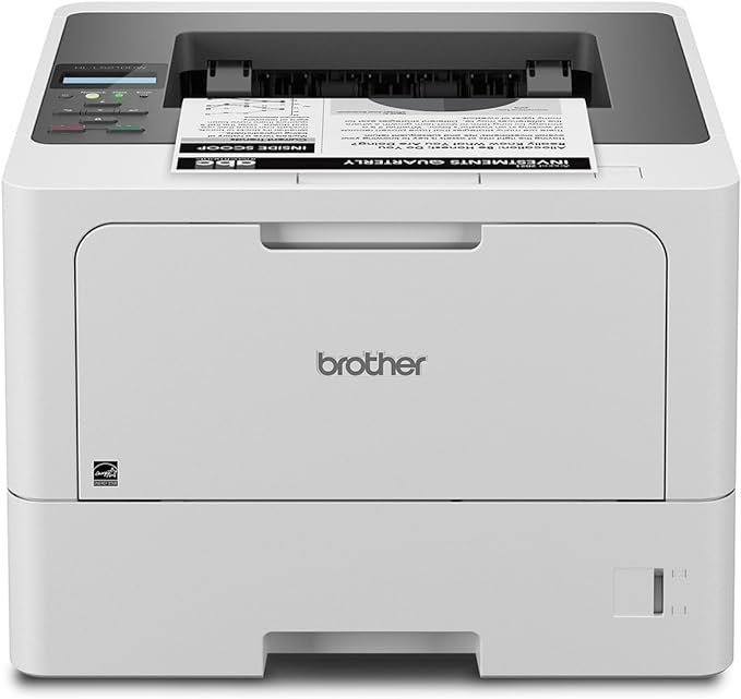 Brother HL-L5210DW Business Monochrome Laser Printer with Duplex Printing, Versatile Paper Handling, Wireless and Gigabit Ethernet Networking, and Mobile Printing (Renewed Premium)