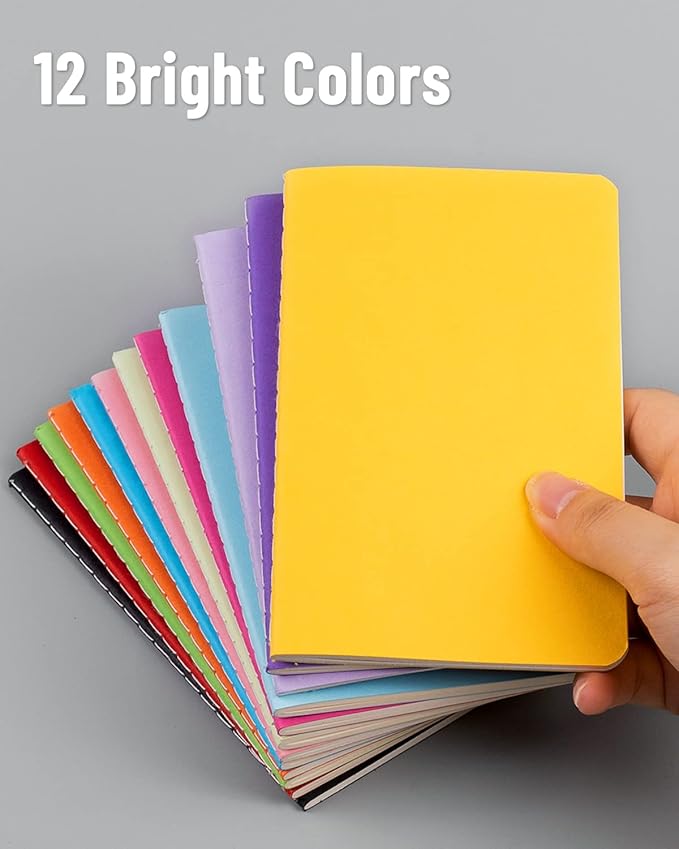 Gwybkq Small Blank Notepads Bulk 120Pcs Unlined Journals Mini Sketchbooks Pocket Notebooks for Kids Drawing, Gifts for Students and Teacher 3.5 x 5.5 Inches, 30 Sheets/60 Pages