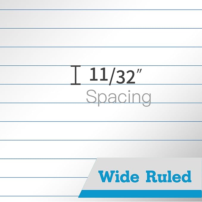 KAISA Legal Pads 8.5x11 Writing Pads Wide Ruled Notepads 8.5"x11.75" White Note Pads 40 Sheets 2 Pads,WT-MWT40W-2PAD，Made in the USA.