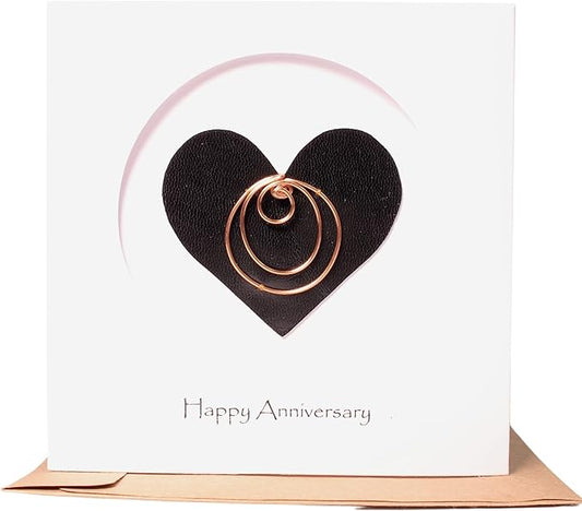 Personalised Initial Birthday Card, Copper Initial, Happy Birthday, Birthday Card, Card for Her, Gift for Her (O)