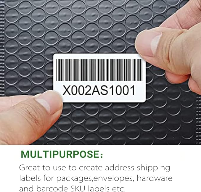 Hybsk 2x1 inch Direct Thermal Labels for Barcodes, Address, Compatible with Rollo Label Printer & Zebra Desktop Printers (2"x1",4 Rolls White)