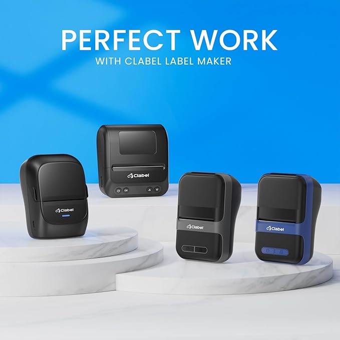 Jewelry Price Label Tags Roll Compatible with Clabel Label Maker,White Stickers Thermal Paper Self-Adhesive Rectangle Tape,600 PCS Labels 6 Roll 1.18x2.75 Inch (30x70mm) for Necklace Earring Identify