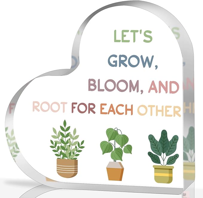 Mental Health Awareness Decor, Psychotherapy Affirmations Heart Acrylic Sign, Growth Mindset Sign, School Counselor Sign, Psychology Therapy Gift for School Home Therapy Office Living Room Bedroom