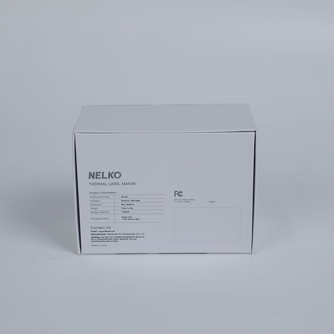 Nelko Label Maker Machine with Tape, PM220 Bluetooth Label Printer, 2 Inch Portable Thermal Printer for Small Business, Address, Logo, Clothing, Sticker Printer for iOS, Android & PC, White