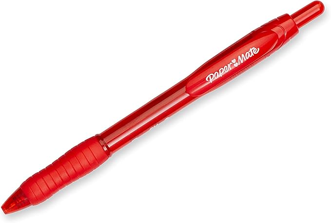 Paper Mate Profile Retractable Ballpoint Pens, Bold (1.4mm), Red, 12 Count