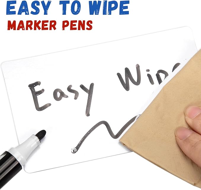 120Pcs Dry Erase Index Cards Notecards Blank Reusable Flash Cards Sheets Game Cards Study Business Note Cards for School Office Housework Taking To Do List(White, 3 x 5 Inch)