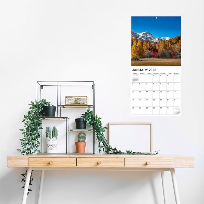 Calendar 2025, National Parks Calendar 2025 from January 2025 - December 2025, 12" x 24" Opened 12 Months Calendar, Full Page Months Thick & Sturdy Paper for Gift Perfect Calendar Organizing
