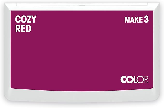 COLOP Make Series, Ink Stamp Pads, with Non-Toxic Premium Ink, Water-Based Acid-Free (Cozy Red, Make 3-3-1/2" x 6-1/4")