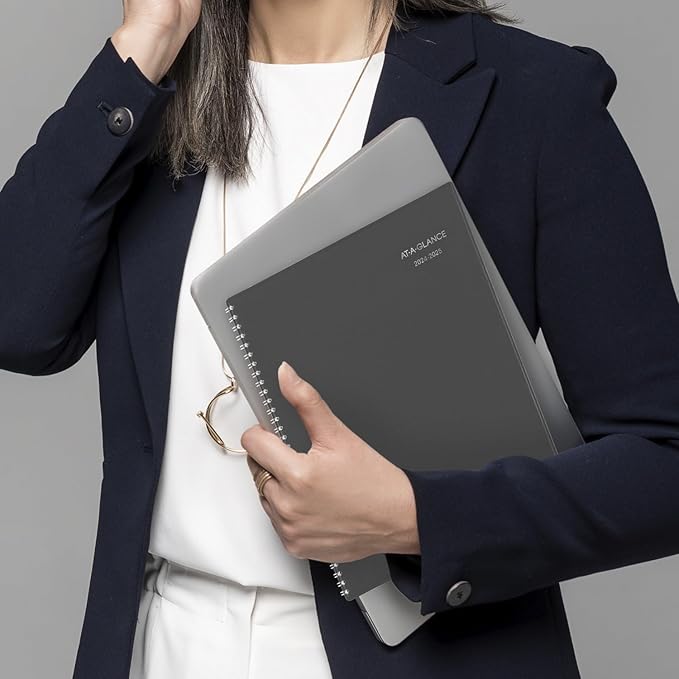 AT-A-GLANCE Planner 2024-2025 Academic, Monthly, 8-1/2" x 11", Large, Monthly Tabs, Flexible Cover, DayMinder, Charcoal (AYC47045)