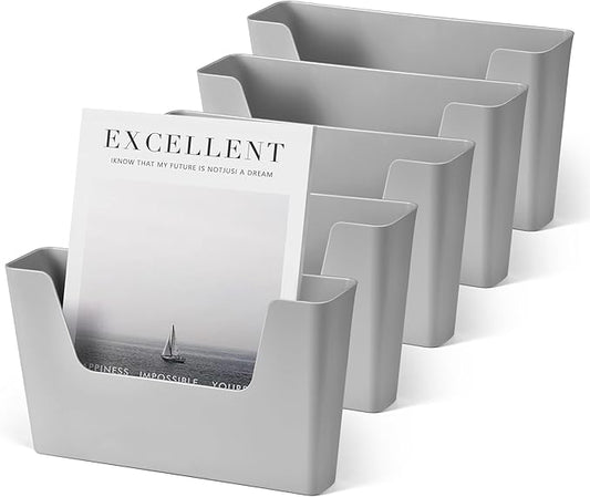 YOHOM No Drilling File Holders (Grey 5)