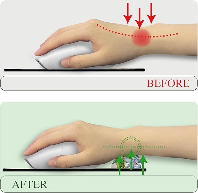 Flower Ergonomic Mouse Pad with Wrist Rest, Gaming Computer Mouse Pad Wrist Support with Non-Slip Pain Relief PU Base, Funny Mouse Pads for Desk Work, Cute Office Desk Decor Accessories