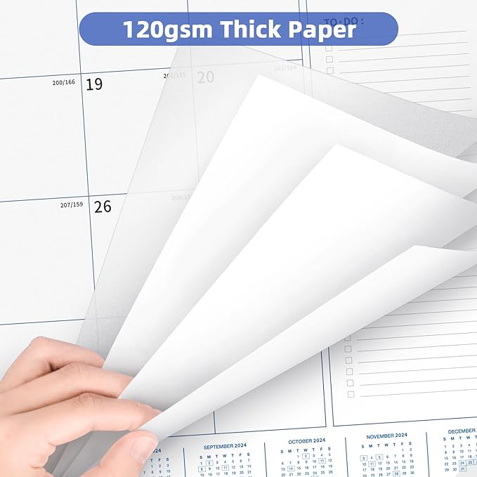 Ospelelf Desk Calendar 2024-2025 Large 22'' x 17'' Calendar 2024 Monthly Desktop Calendar, 18 Month Calendar, Use July 2024 - Dec 2025