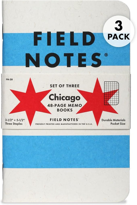 Field Notes: Chicago 3-Pack - Graph Paper - 48 Pages - 3.5" x 5.5"