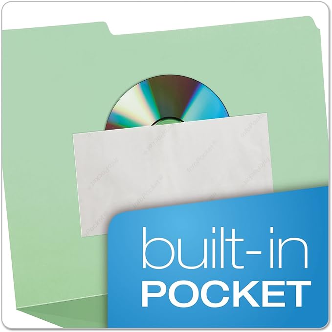 Pendaflex 84370 File Folders with Erasable Tabs, 1/3 Cut Top Tab, Letter, Assorted (Pack of 30)