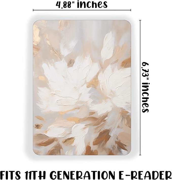 E-reader Cardstock Paper Inserts for Clear Case | 12 pk 4.88 x 6.73” inches Paper White 11th Generation 6.8" Screen Compatible Put Behind Case Colorful Floral Designs Change Out (Design Mix 8)