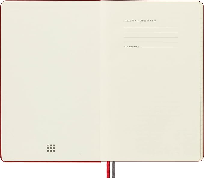 Moleskine Classic Expanded Notebook, Hard Cover, Large (5" x 8.25") Ruled/Lined, Red, 400 Pages