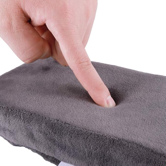 Aloudy Ergonomic Memory Foam Office Chair Armrest Pads, Comfy Gaming Chair Arm Rest Covers for Elbows and Forearms Pressure Relief(Set of 2) (Gray)