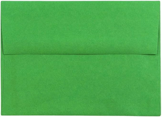 JAM PAPER A6 Colored Invitation Envelopes - 4 3/4 x 6 1/2 - Green Recycled - 50/Pack