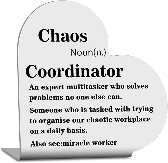 Friend, Coworker Gifts For Women, Funny Birthday Gifts For Her, Anniversary, Office Gifts For Coworkers, Boss, Friends, Heart Stainless Steel Plaque Sign for Work Desk Table Book Shelf Decor -01