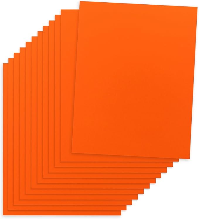 Hygloss Dark Orange Colored Paper - 24 lb, 89 GSM, Acid-Free, Fade-Resistant, 11x17-Inch Ledger Size Color Copy Paper, 90 Sheets