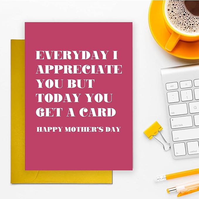UUEFKTN Cute Mother's Day Card For Mom, Happy Mothers Day Card from Daughter Son Children, Appreciation Gift for Mom