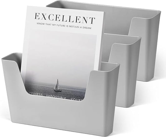 YOHOM No Drilling File Holders (Grey 3)