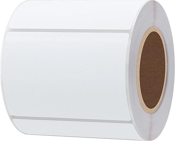 Hybsk 3x2 inch Direct Thermal Labels for Barcodes, Address, Compatible with Rollo Label Printer & Zebra Desktop Printers (3"x2",48 Rolls White)