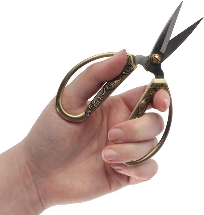 JubileeYarn Crane Motif Small Embroidery Craft Scissors - Bronze - 1 Scissor