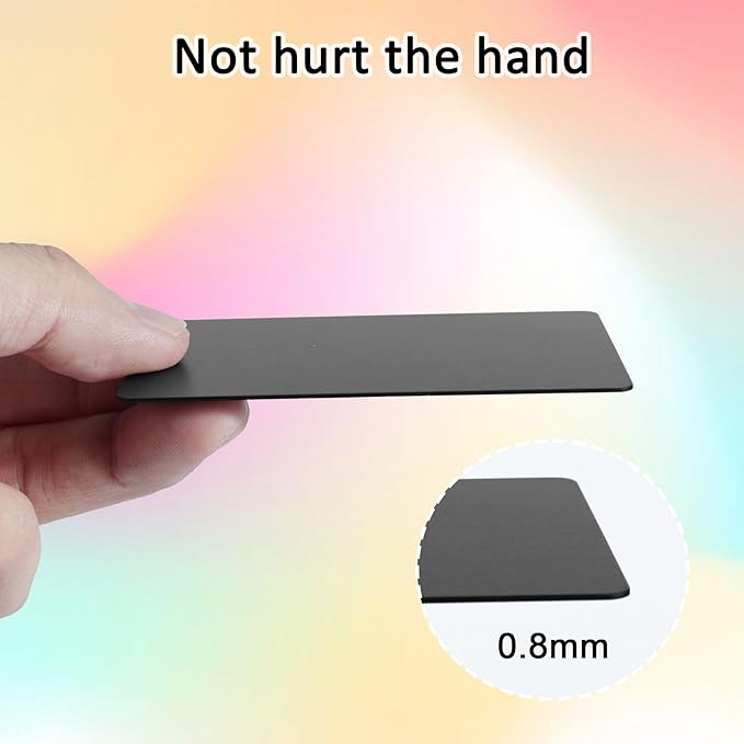 Thick Multi-Colors Aluminum Metal Business Cards Anodized aluminum 86 X 54 X 0.8 mm 15 pcs Include Protector Sleeves(Frosted)