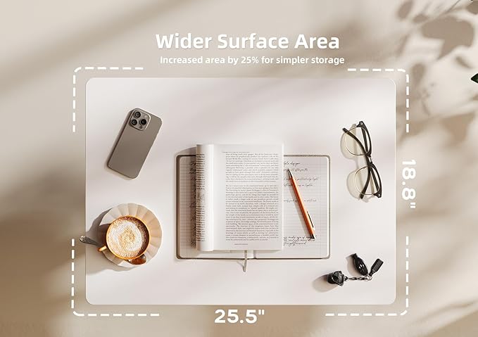 Mobile Standing Desk, Small Rolling Standing Desk, Mobile Desk Workstation with Wheels, Pneumatic Mobile Laptop Desk for Home Office with Hook, White