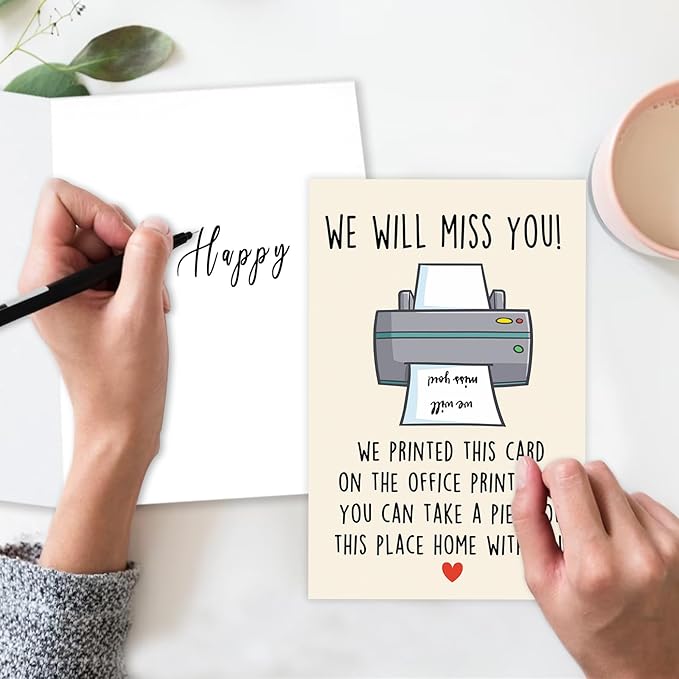 Funny Printable Retirement Card for Coworker or Boss，Happy Retiring Card Gift for Him Her,We Will Miss You, Leaving for Retiring Coworker Colleagues Boss