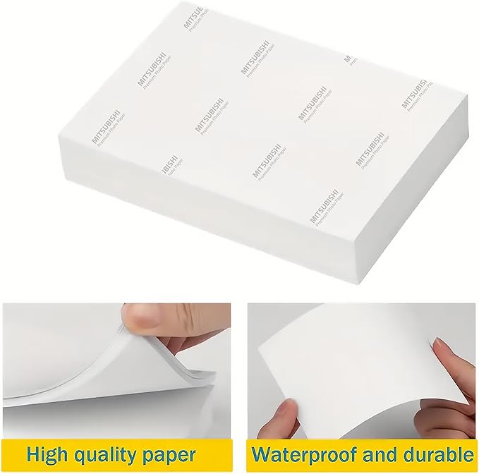 Premium Resin Coated 4X6 Photo Paper for Vibrant Photo Prints - Waterproof, Thick, Heavy, Fade Resistant, Instant Dry, Long Lasting 4R Photo Papers for Stunning Results (Gloss, 4X6)