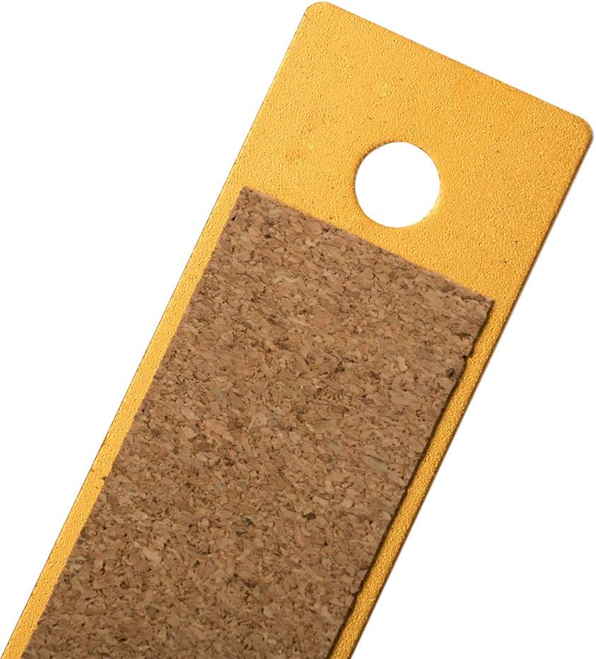 JAM PAPER Strong Aluminum Ruler - 12 Inch - Metal Ruler with Non-Skid Cork Backing - Gold Metallic - Sold Individually