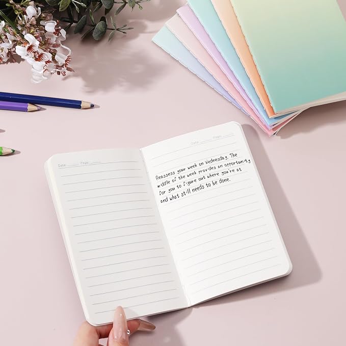 Ddaowanx Small Lined Notepads, Bulk Cute Mini Journals,3.5 x 5.5 Inches,72 Pages, Pocket Notebooks Set Colorful Cover Notebooks for Kids, Party Favors (30)