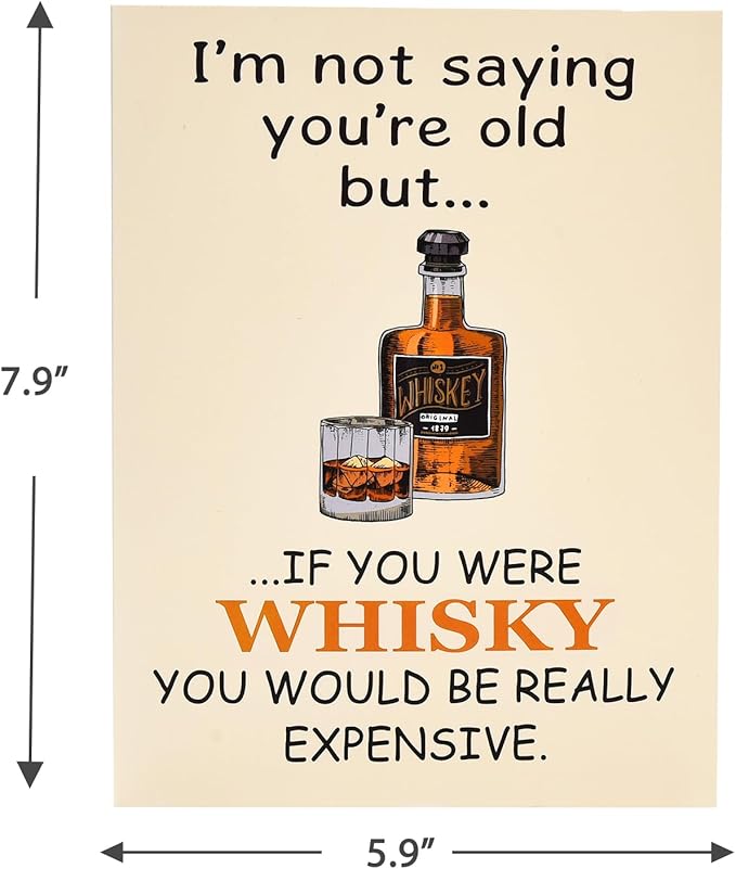 Funny Birthday Cards for Men, Humor Happy Birthday Card Gifts for Husband, Him, Boyfriend, Dad, Brother, Unique Birthday Greeting Cards Gifts with Envelope