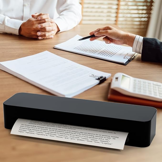 Thermal Printer Paper 8.5 x 11 Inch, US Letter Size Quick-Dry Thermal Printing Paper Rolls, Thermal Paper Compatible with M08F-Letter, M832, M834, MT800, MT800Q Portable Printer, 50 sheets / 2 Rolls