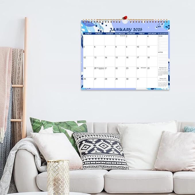 2025-2026 Calendar - Wall Calendar from Jan 2025 to Jun 2026, 18 Monthly Calendar with Seasonal Designs for Planning and Organizing for Home or Office, 11.5 x 14.5 In Calendar 2025-2026