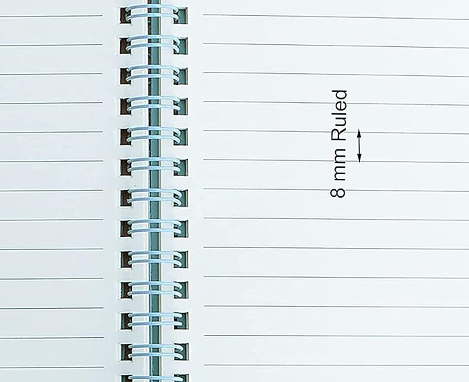 Yansanido Spiral Notebook, 4 Pcs A5 Thick Cat Design Hardcover 8mm Ruled 4 Color 80 Sheets -160 Pages Journals for Study and Notes (Cat)