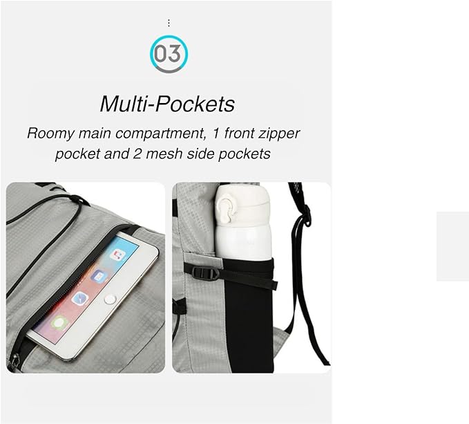 Scotry Lightweight Packable Mesh Strap Travel Backpack, Water Resistant Man Women Foldable Daypack for Outdoor Vacations (Green)