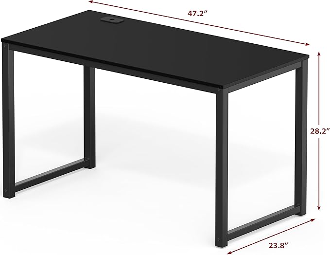 SHW 48-Inch Commercial-Grade Office Computer Desk, Black