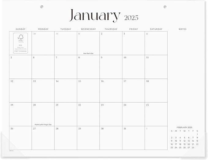 Cabbrix Simplified Desk Calendar 2025-2026, Aesthetic Desk Pad Calendar 15 x 12 Inch Runs From January 2025 to June 2026, Desk Blotter Calendar for Home Office and School