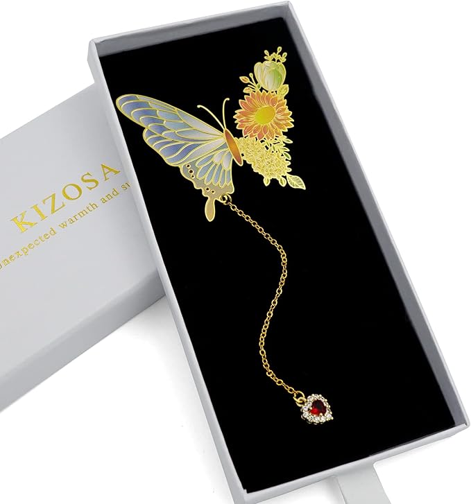 Butterfly Bookmarks for Women,Cute Funny Metal Bookmark,Unique Gifts Book Markers for Women Book Lovers,Teacher Appreciation Gifts,Valentine Mother's Day Christmas New Year Birthday Gift