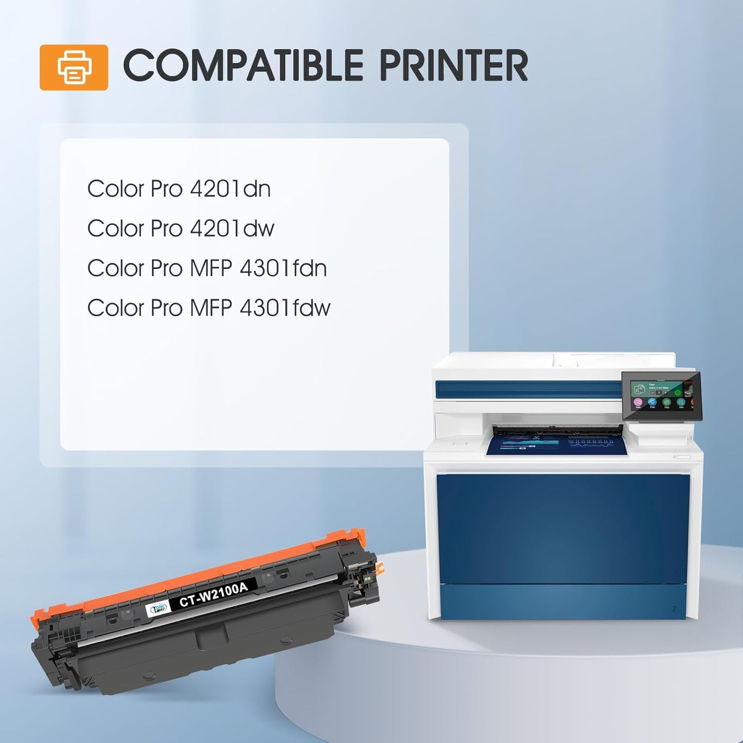 210A Toner Cartridges 4 Pack 210X 4301fdw Compatible for HP 210A 210 Toner Cartridges Replacement for HP Color Laserjet Pro MFP 4301fdn Pro 4201dw 4201dn W2100X W2100A Series Printer Ink (with Chip)